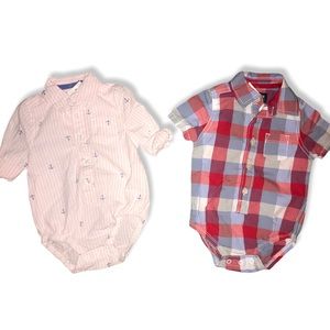 OshKosh B’gosh | button down one pieces + lot of 2